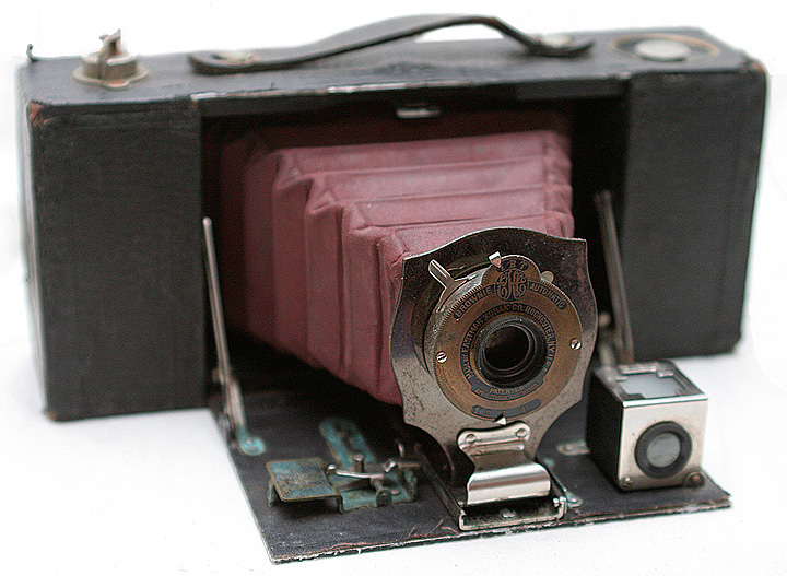 Kodak No 2 Folding Pocket Brownie Camera (Red Bellows)